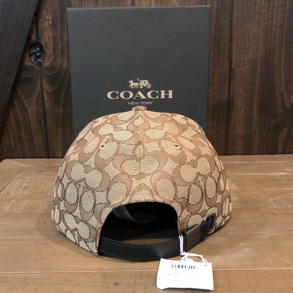 NWT Authentic Coach Signature Flat Brim Hat - Picture 5 of 8